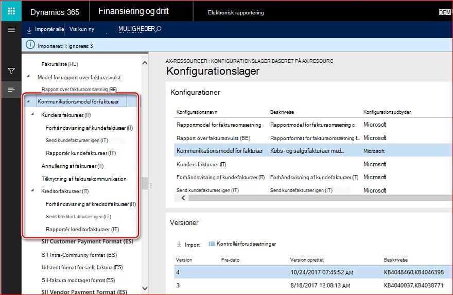Dette billede viser, hvordan du downloader og konfigurerer GER-konfigurationer.