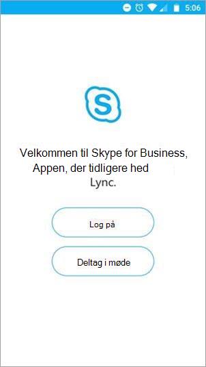 Tryk på knappen Deltag i møde