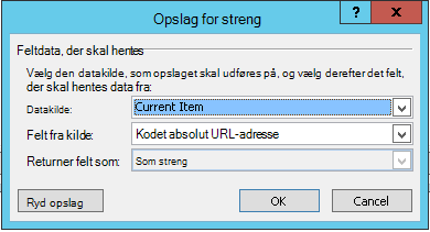 Indsætte link for aktuelt element 1