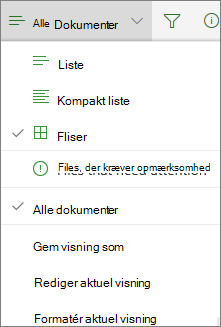 Office 365 Skift visning for dokumentbibliotek