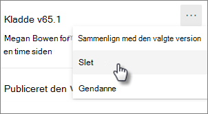 Kommandoen Slet version
