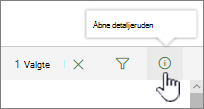 Knappen Åbn detaljerude fremhævet