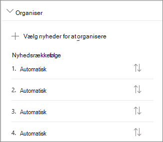Organiser nyhedssektion