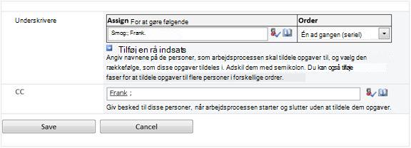 Anden side i tilknytningsformularen