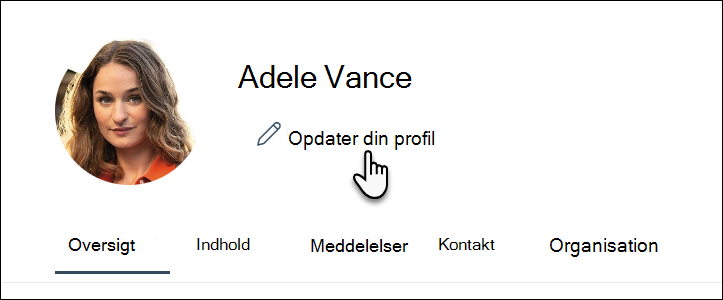 Opdater profil