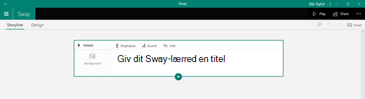Giv dit Sway en titel