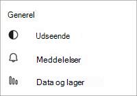 Skærmbillede af teams gratis generelle indstillinger mobile
