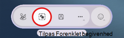 Skærmbillede, der viser, hvordan du åbner værktøjer til tilpasning af moderne begivenheder.