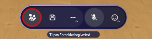 Skærmbillede, der fremhæver editoren i et moderne begivenhedsrum.