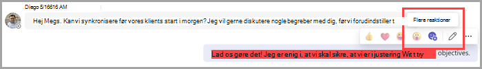 Vælg flere reaktioner for at føje emoji til dine standardreaktioner.