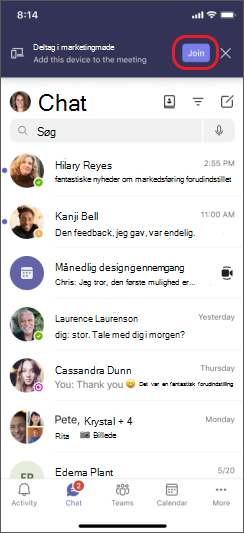 teams tilføj enhed på iPhone
