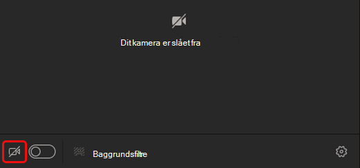 Vælg kameraikon for at slå kamera til