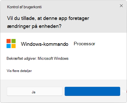 Screenshot of the UAC dialog box.