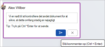 Kommentarblok i Word