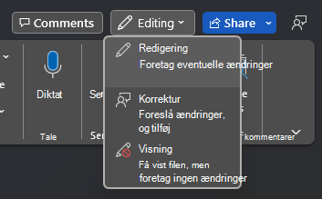 Rullemenuen Tilstandsskifter
