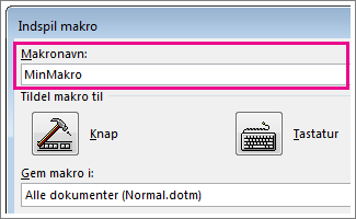 Felt med makronavn