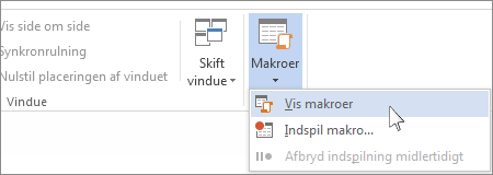 Kommandoen Vis makroer