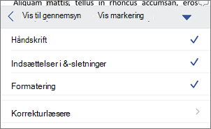 Vis markering