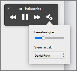 Skift læsehastighed