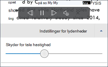 Skyder for talehastighed