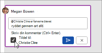 Tildel et opgaveafkrydsningsfelt