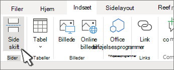 Knappen Sideskift