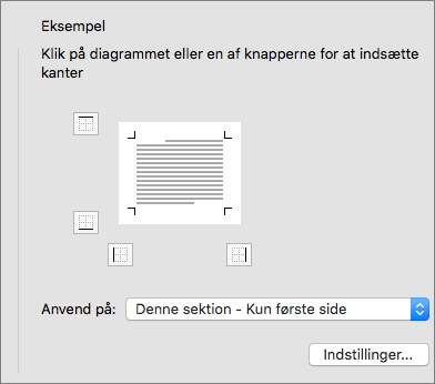 Eksempelfeltet i dialogboksen Kanter og skygge er vist