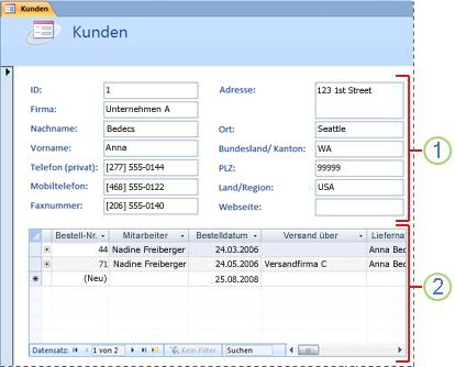 Formular für ein einzelnes Element