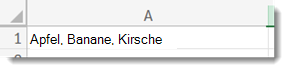 Zelle mit Text mit Trennzeichen
