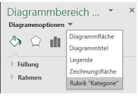 Excel Diagrammreihe zuordnen Optionsauswahl