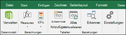 Power Pivot-Menü im Excel-Menüband