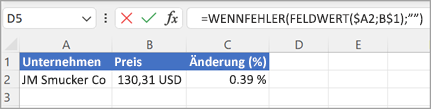 Field Vaule-Funktion Screenshot zwei Version 2