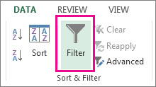 Schaltfläche „Filter“