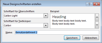 Neue Designschriftarten erstellen