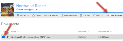 Wählen Sie die Datei aus, und klicken Sie auf 
