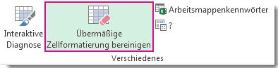 Übermäßige Zellformatierung bereinigen
