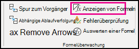 Formeln im Desktop anzeigen