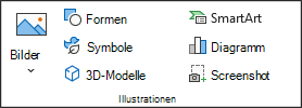 Abbildung der Excel-Multifunktionsleiste