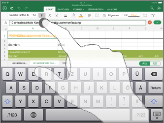 Positionieren des Cursors im Text
