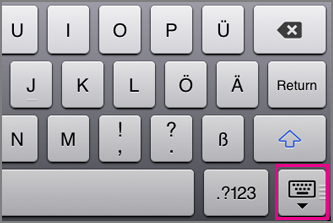 Ausblenden der Tastatur