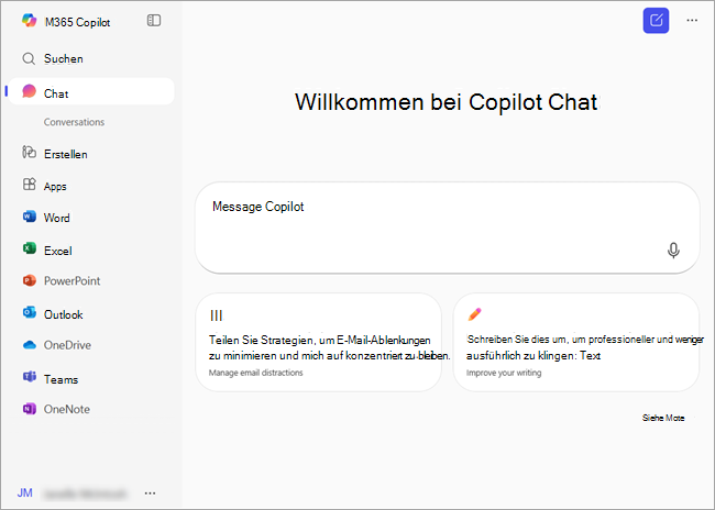 Screenshot: microsoft365.com Startseite, wenn sie mit einem Microsoft-Konto angemeldet ist, das über ein Microsoft 365-Abonnement (Home) verfügt