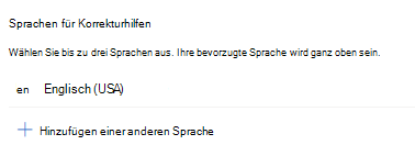 Mehrsprachige Einstellungen der Benutzeroberfläche
