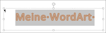 Ausgewähltes WordArt-Objekt