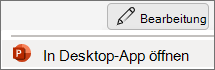 Menüelement der PowerPoint Open Desktop-App
