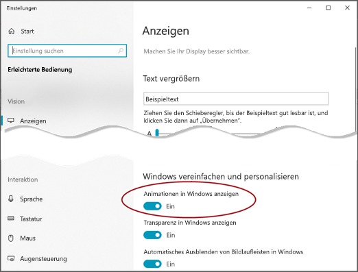 Das Menü 