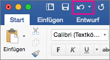 Im Menüband ist der Befehl 