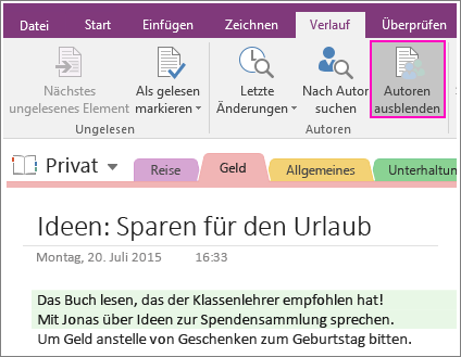 Screenshot der Schaltfläche 