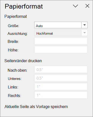 Papierformatbereich