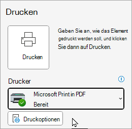 Klassische Outlook-Dateidruckoptionen