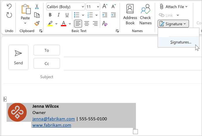 Kopieren eines E-Mail-Signaturbilds